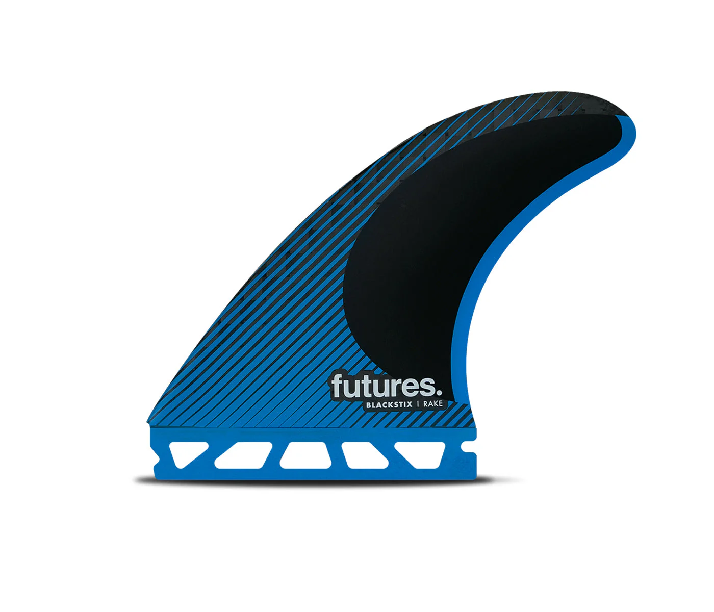 Futures Medium R6 Blackstix Thruster Surfboard Fin - Blue
