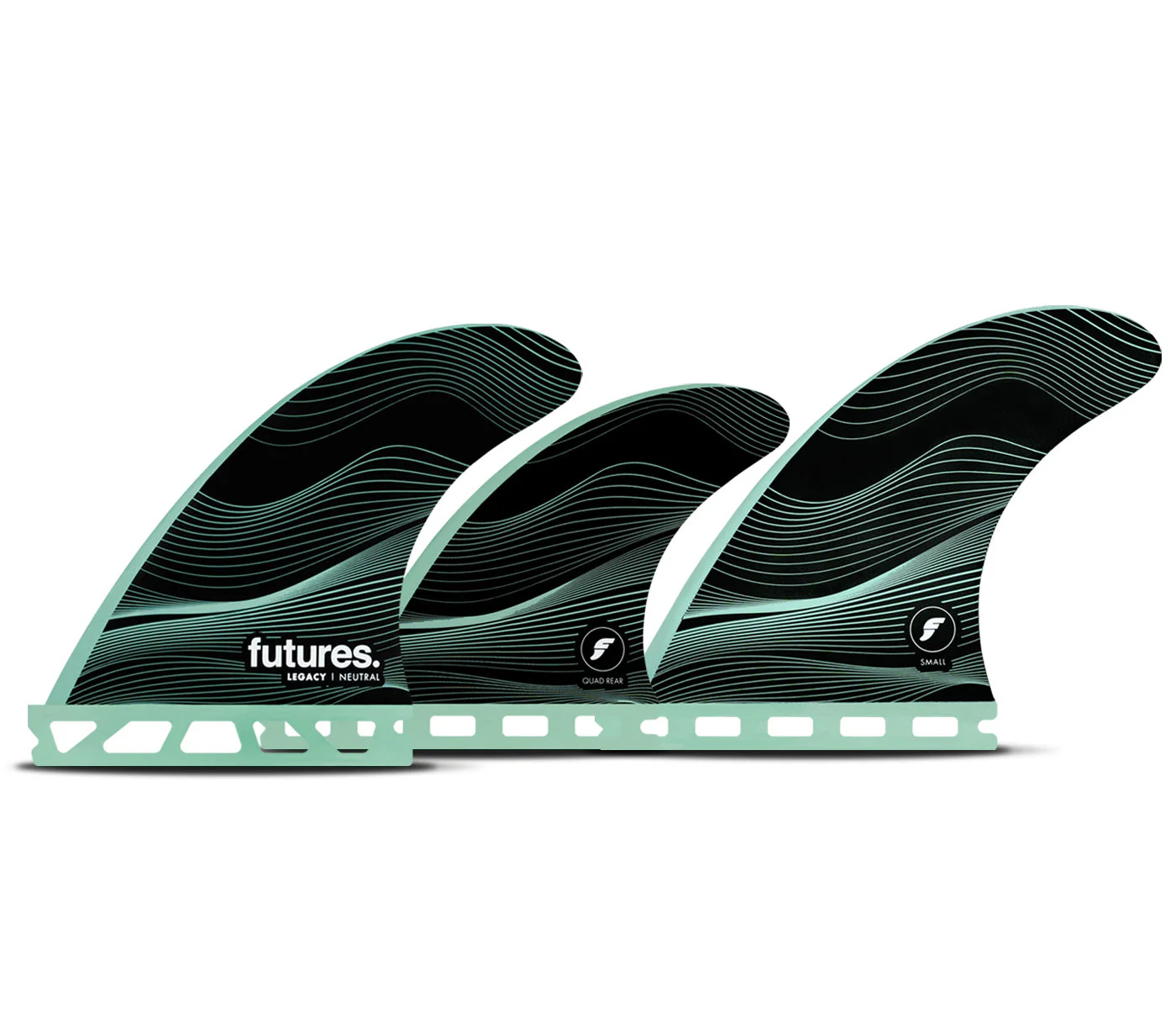 Futures Small F4 Legacy Series Five Fin Set - Green