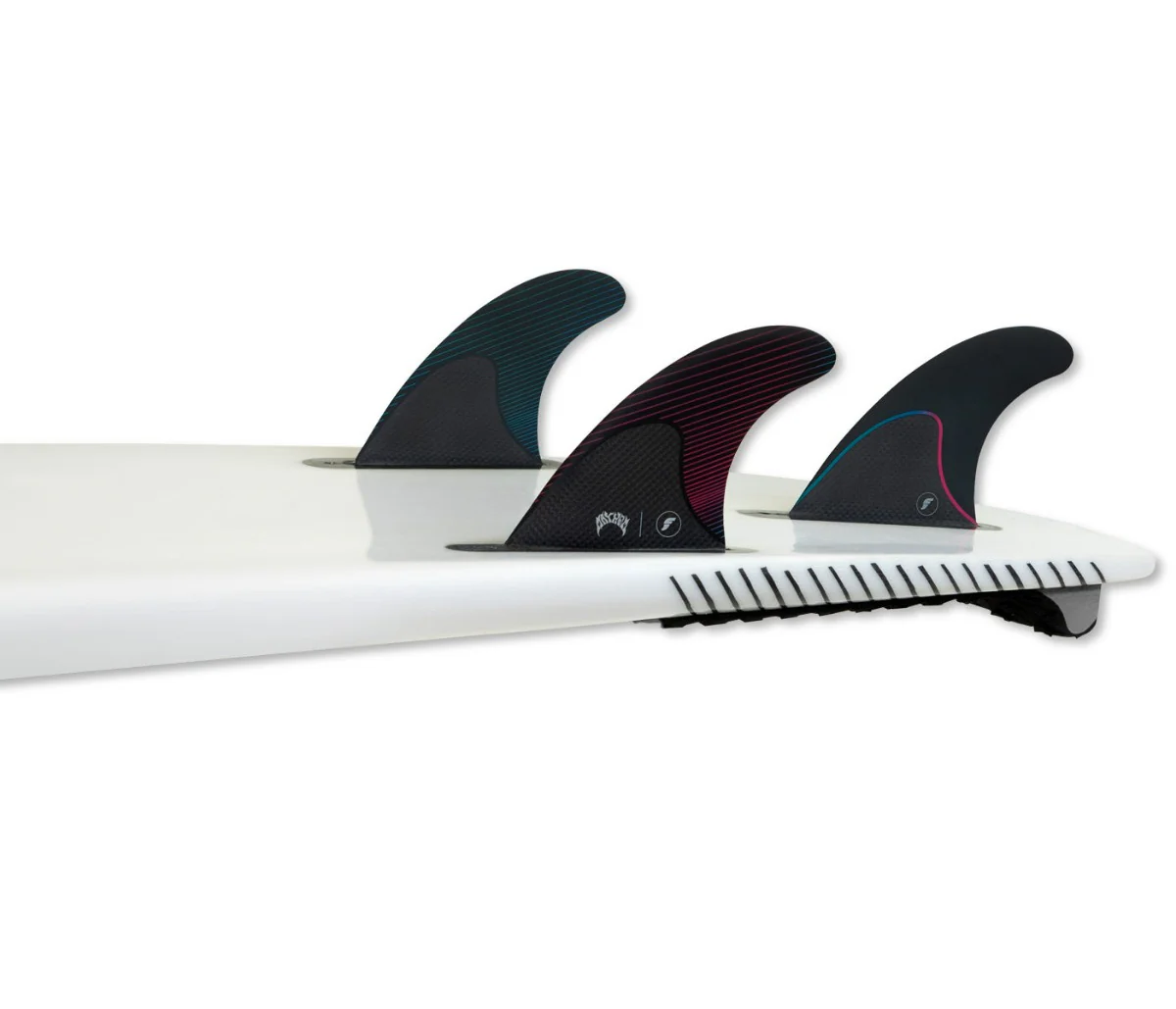 Futures Small Lost Mayhem Thruster Surfboard Fin - Pink Teal - Image 3