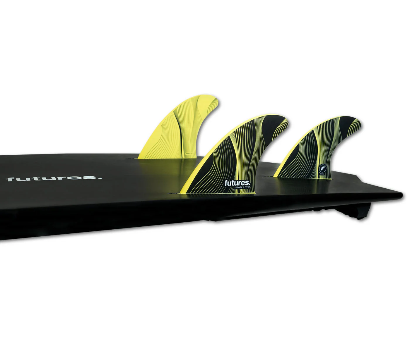 Futures Small P4 Pivot Legacy Series Thruster Surfboard Fin - Yellow - Image 3