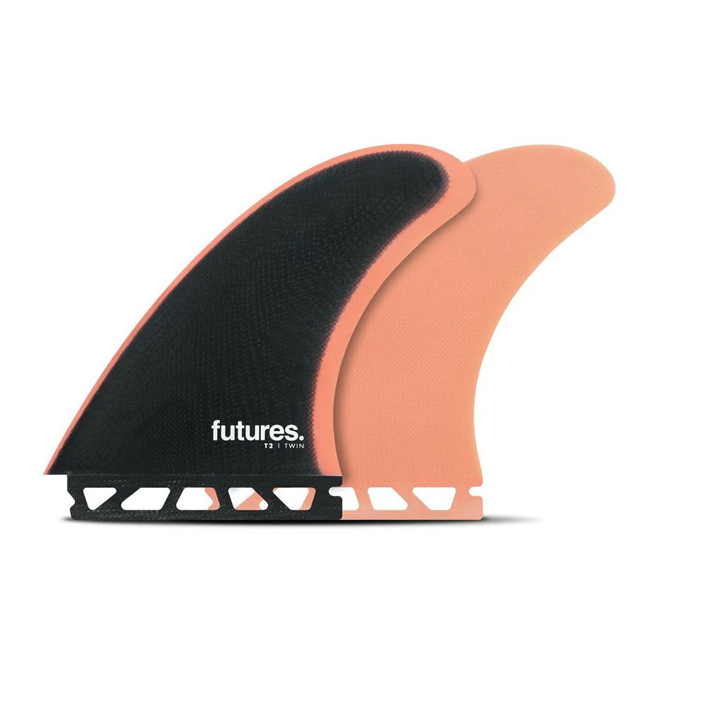 Futures T2 Fibreglass Twin Fin Indigo Rose