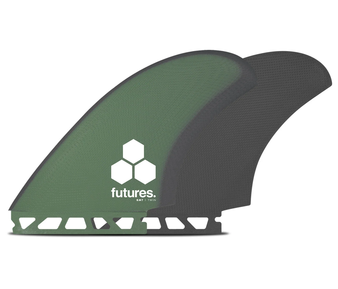 Futures Twin Fin BMT Britt Merrick Fibreglass - Green Grey - Image 2