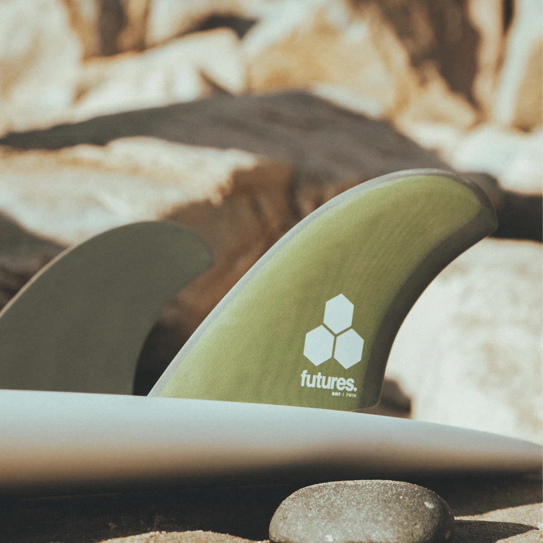 Futures Twin Fin BMT Britt Merrick Fibreglass - Green Grey - Image 4