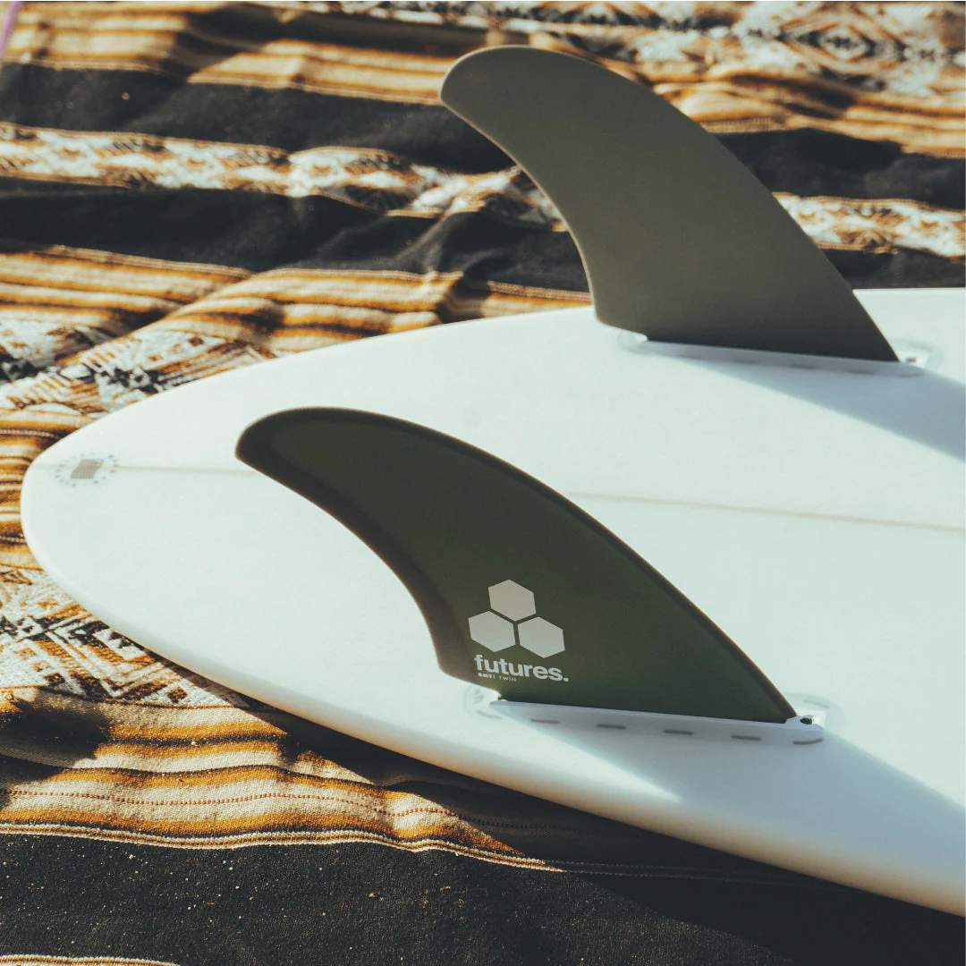 Futures Twin Fin BMT Britt Merrick Fibreglass - Green Grey - Image 5