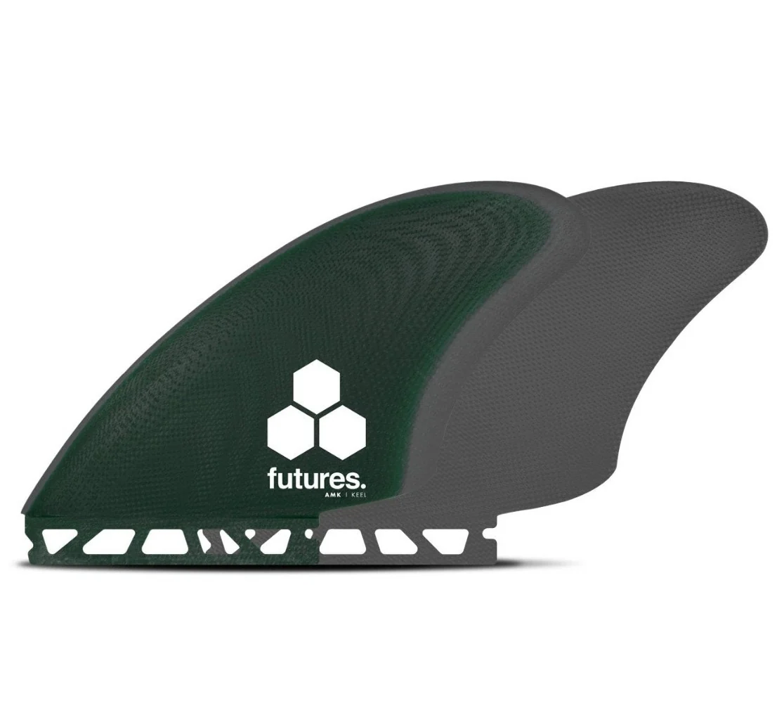 Futures Twin Keel AMK Al Merrick Surfboard Fin Green Grey
