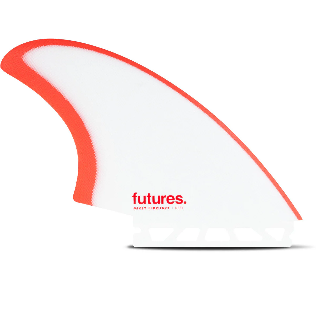 Futures Twin Keel Mikey February Surfboard Fin Red White - Image 2