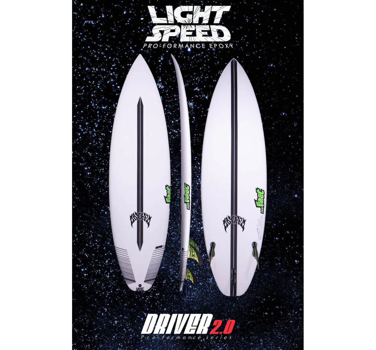 Lost Surfboard 5'10 Driver 2.0 Lightspeed Squash Tail Surfboard FCSII - Image 4