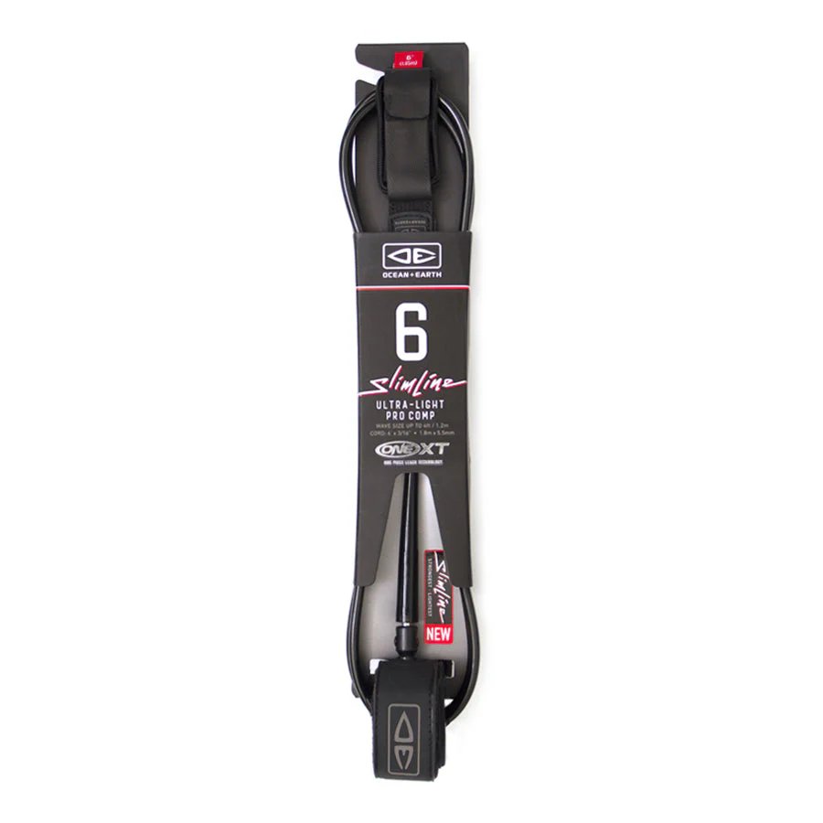 Ocean and Earth 6ft Slimline Ultra-light Pro Comp One-XT Premium Surfboard Leash - Image 2