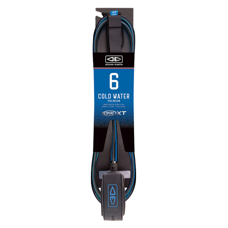 Ocean and Earth Cold Water 6ft One XT Premium Surfboard Leash