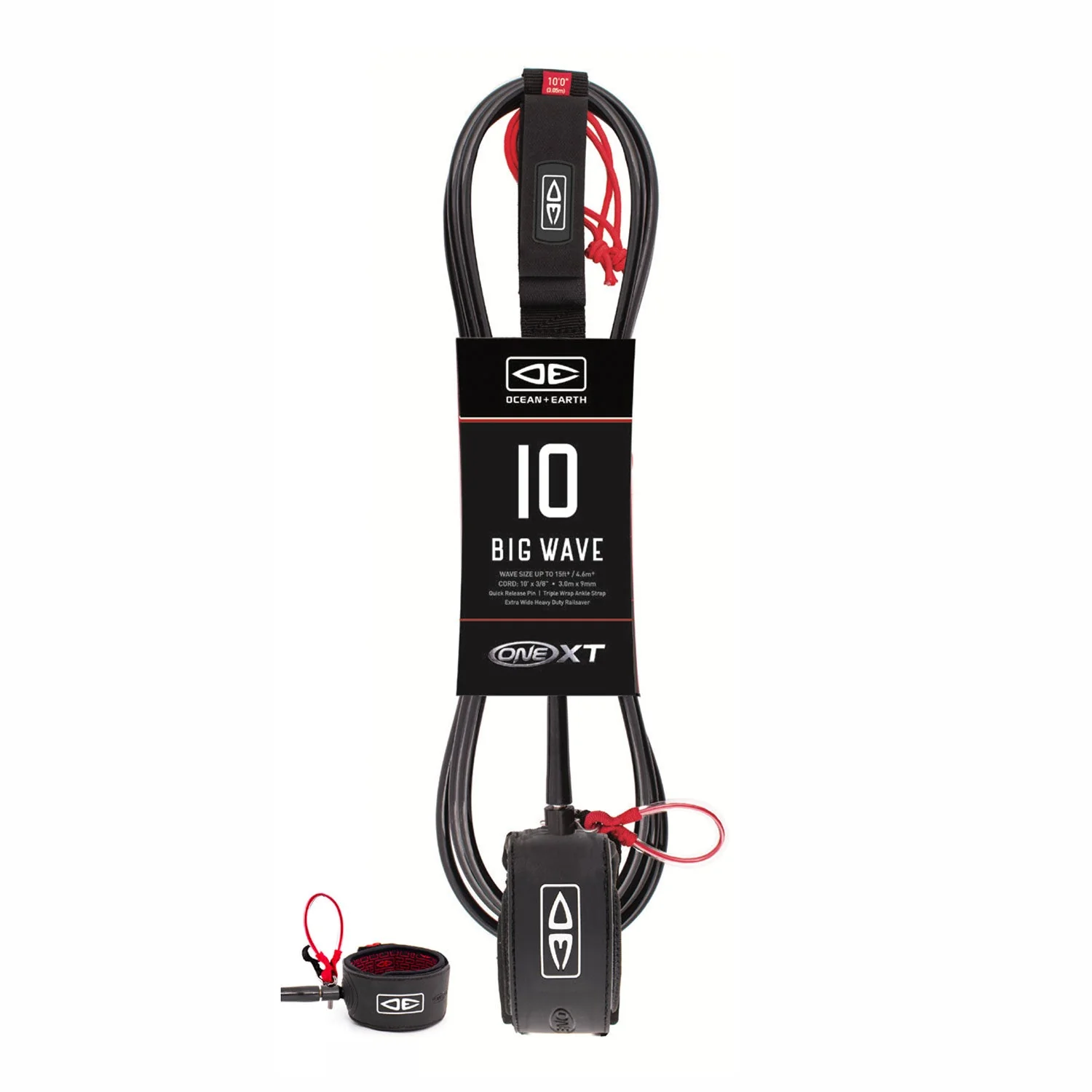 Ocean and Earth 10ft Big Wave One XT Premium Surfboard Leash