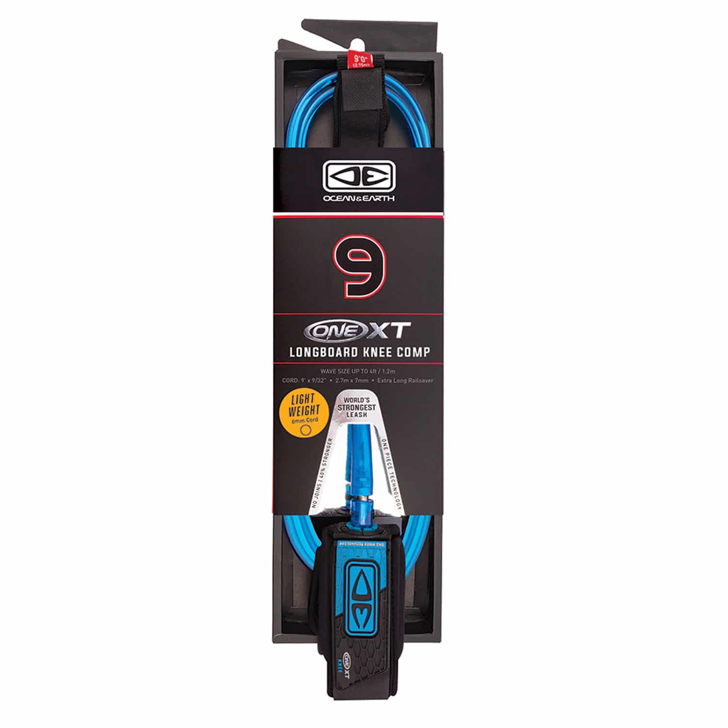 Ocean & Earth 9ft One XT Premium Knee Comp Longboard Leash