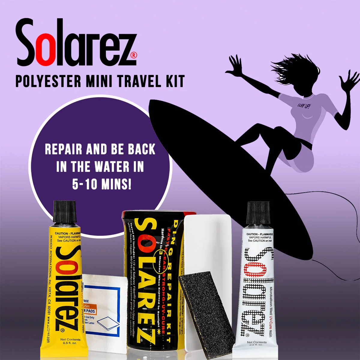 Solarez Polyester Mini Pro Travel Repair Kit - Image 5