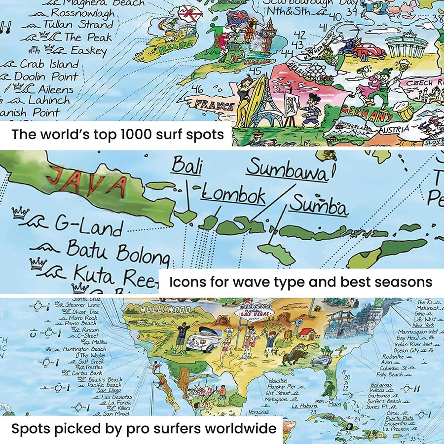 Awesome Maps- World Surf Trip Map - Image 3
